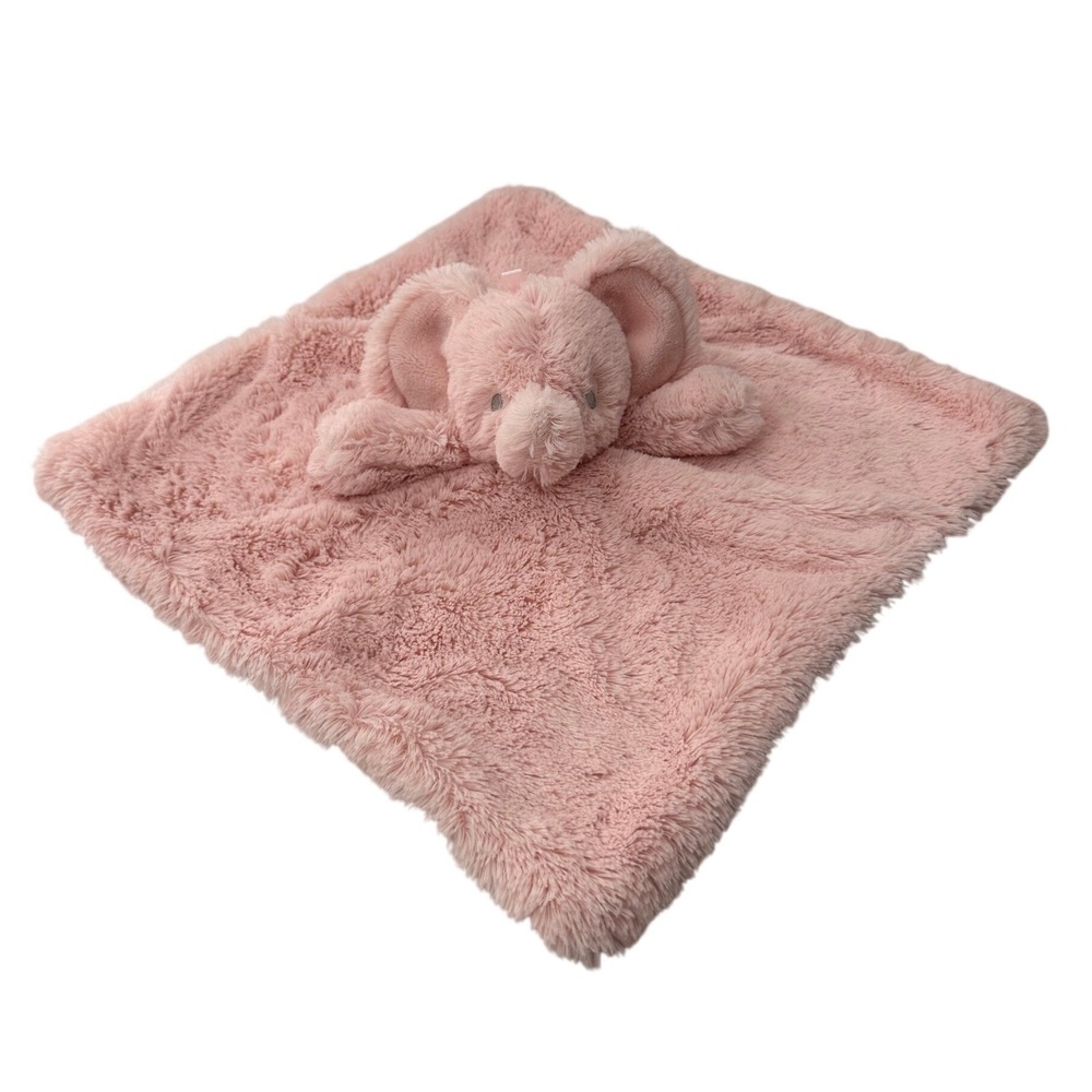 Oobles Elephant Lovey Security Blanket Pink Plush Stuffed Animal Kids 14 inch